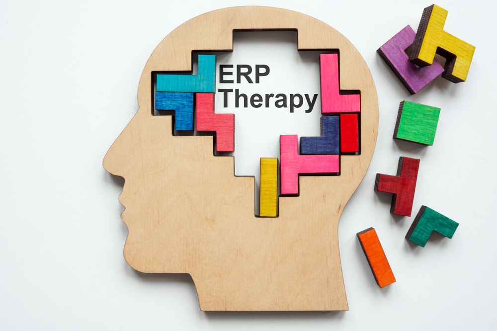 Erp,Therapy,,Exposure,And,Response,Prevention.,Head,Model,With,Colored